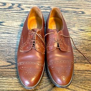 Brown leather Madewell oxfords